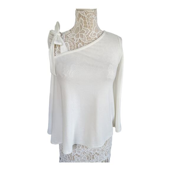 Club Monaco One Shoulder White Top S - Picture 1 of 7